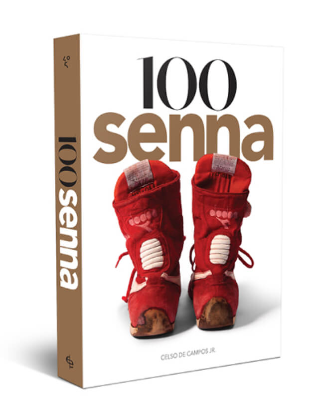 Livro 100 Senna Capa Bota Vermelha