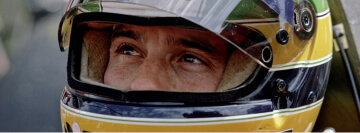 Rosto Ayrton Senna com Capacete