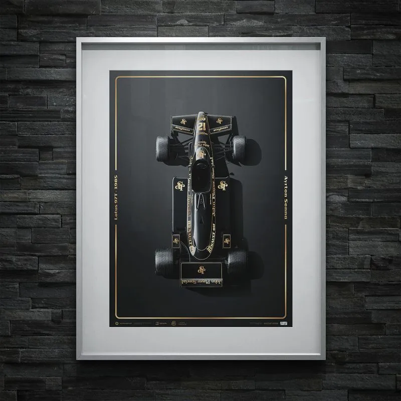 70179-155_1-Poster-LOTUS-97T-STUNNING-BLACK-ESTORIL-1985---COLLECTOR-S-EDITION---Ayrton-Senna